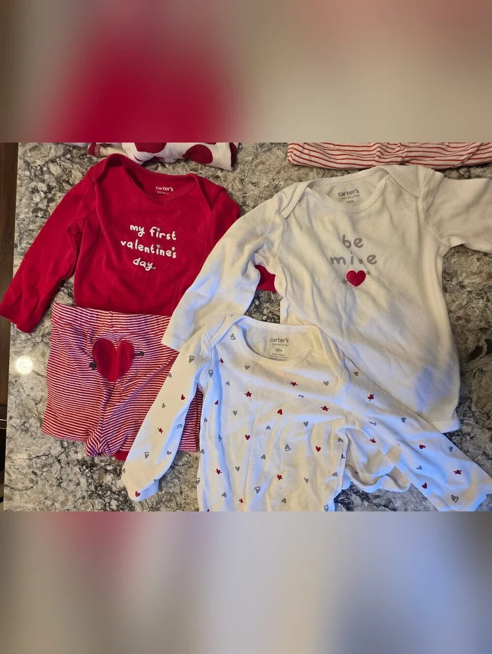 12M Carter's Unisex Valentine's Day Bundle - Picture 2 of 2